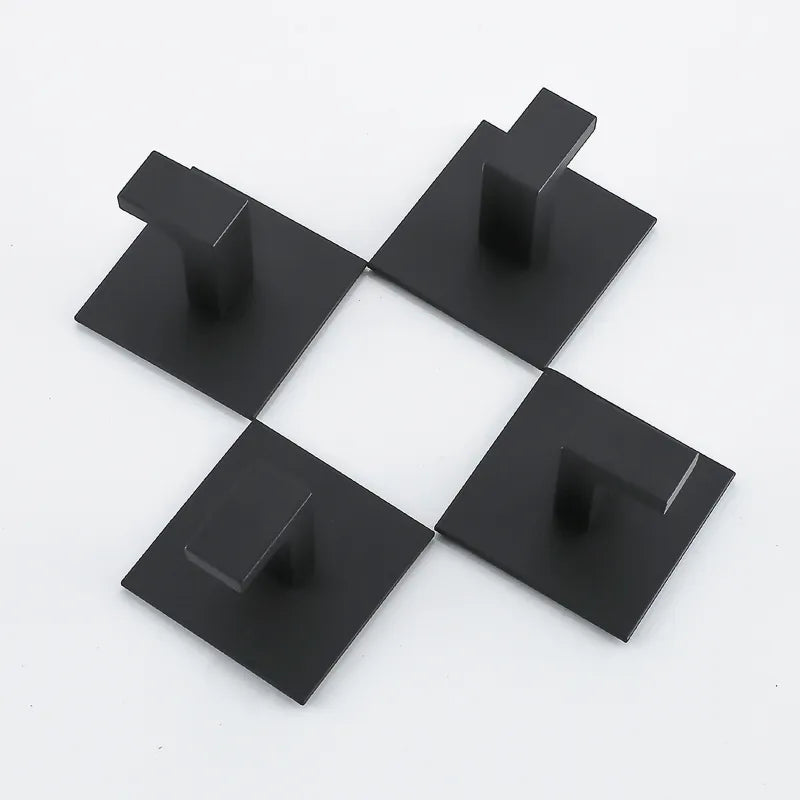 Black Self-Adhesive Wall Hooks